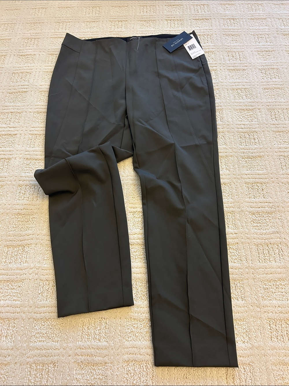 Lafayette 148 New York Women's Olive Gray Tailored Trousers